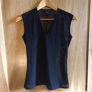 MUST GO Vintage V-neck Mesh Muscle Tee Tank Top